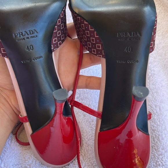 PRADA FLORAL SLINGBACK HEELS - Picture 10 of 16